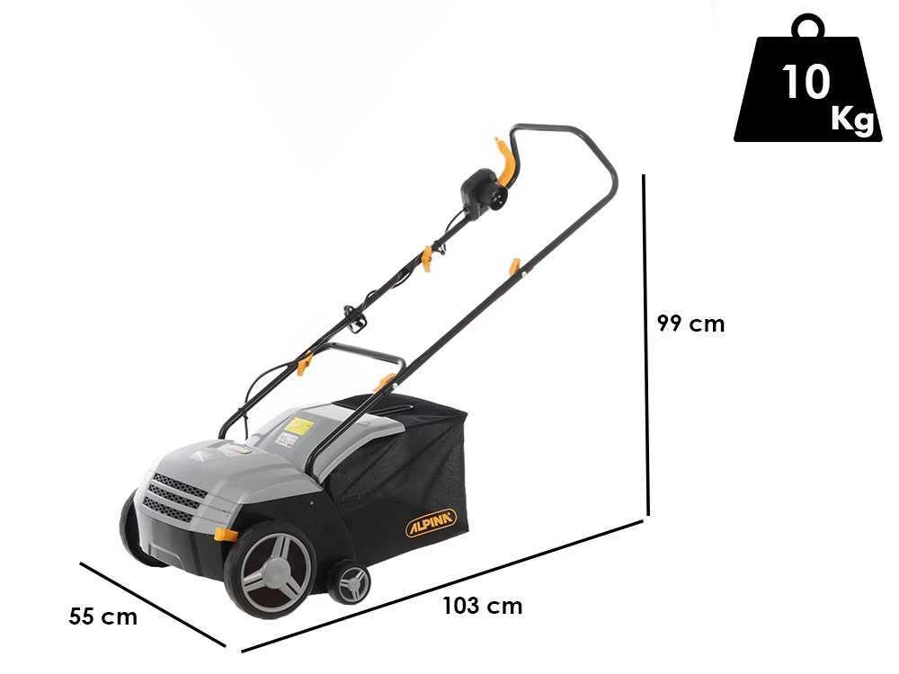 Aérateur Scarificateur électrique Alpina ASC 1.3 E - Puissance 1.300 Watts - Largeur De Coupe 32 Cm 3 Aérateur Scarificateur électrique Alpina ASC 1.3 E - Puissance 1.300 Watts - Largeur De Coupe 32 Cm