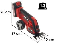 Cisaille à Batterie Pour Pelouse Einhell GE-CG 18/100 Li T - Kit Avec Batterie 18V/2.5 Ah Et Chargeur