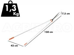 Cisaille Taille-haies Manuel à Perche Fixe GeoTech FS-160L