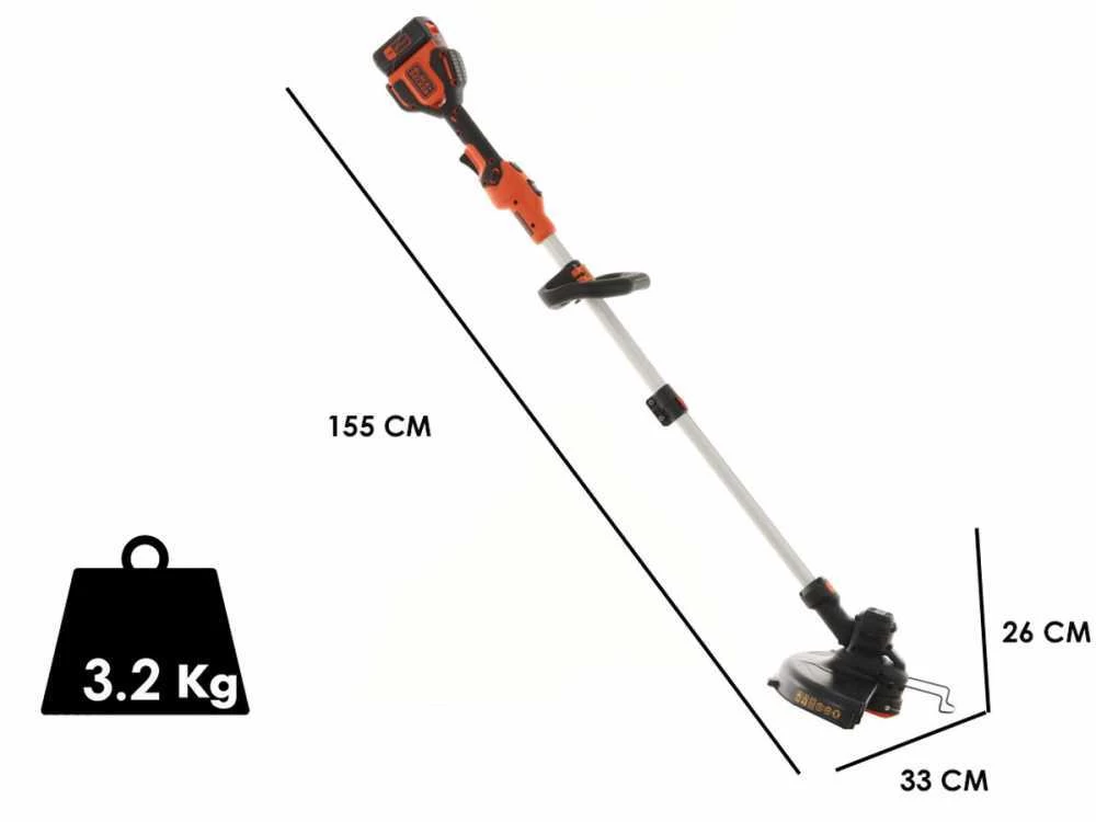 Black & Decker Coupe-bordure à Batterie BLACK&DECKER BCSTE636L1-QW - Batterie 36V 4 Black & Decker Coupe-bordure à Batterie BLACK&DECKER BCSTE636L1-QW - Batterie 36V – Image 2