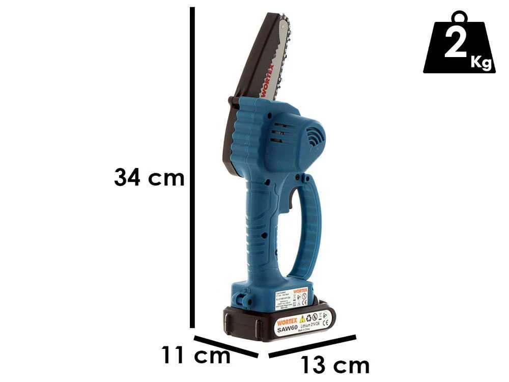 Élagueuse Manuelle électrique à Batterie WORTEX SAW 60 - Avec 2 Batteries Et Un Chargeur Offert 3 Élagueuse Manuelle électrique à Batterie WORTEX SAW 60 - Avec 2 Batteries Et Un Chargeur Offert