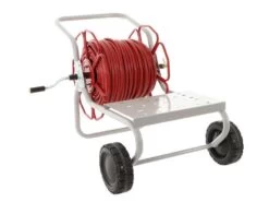 Enrouleur Pour Pulvérisation à Pétale Avec Chariot - Tuyau 100 Mt - 40 Bars - Avec Lance à Levier En Laiton