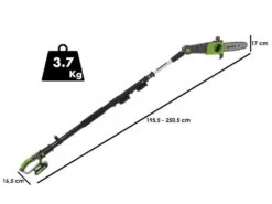 Kit Perche élagueuse Et Taille-haies Verdemax PTT20 Télescopique - Batterie 20V 2Ah