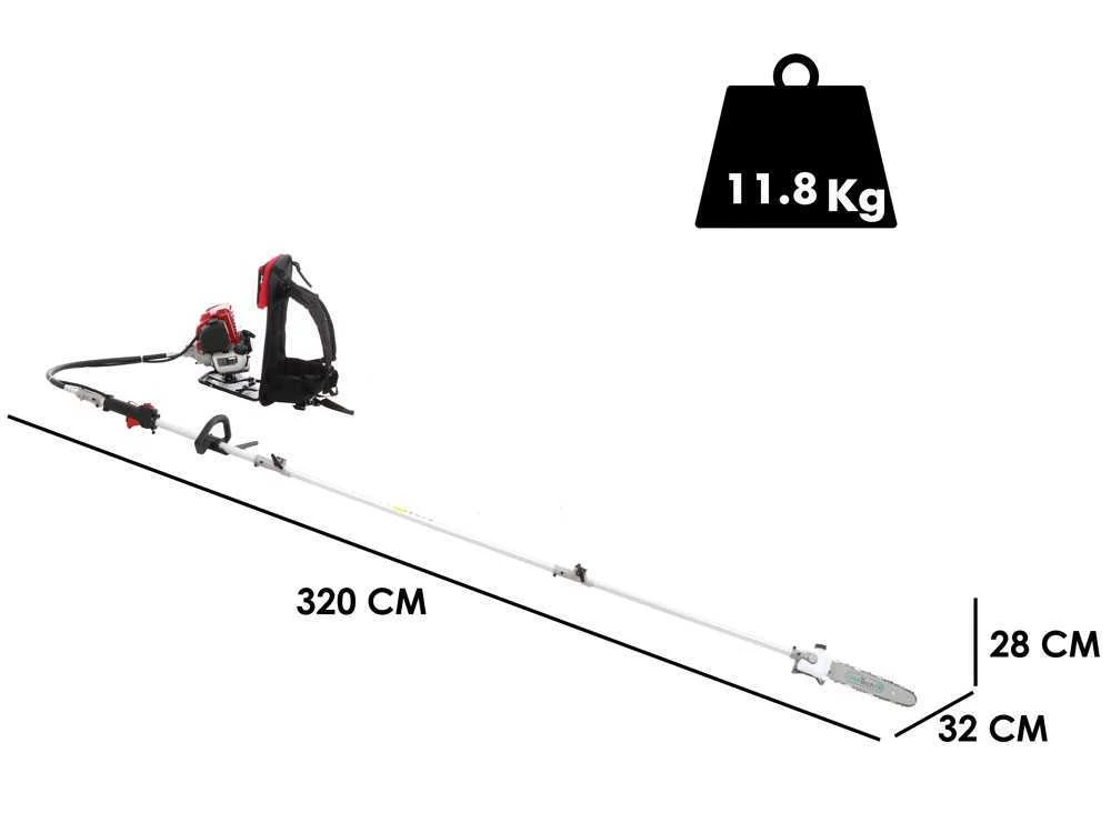 Perche élagueuse Thermique à Dos 4 Temps GeoTech GT-4 36 BP Avec Perche De Rallonge - 36 Cm3 3 Perche élagueuse Thermique à Dos 4 Temps GeoTech GT-4 36 BP Avec Perche De Rallonge - 36 Cm3