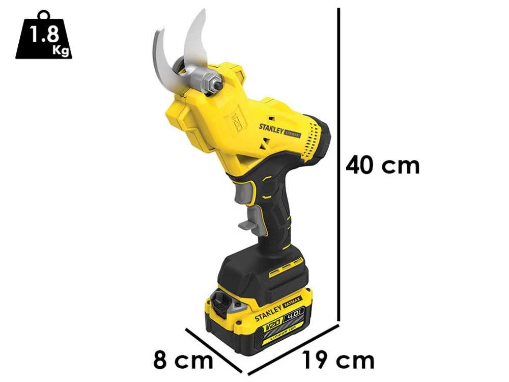 Sécateur électrique De Taille Stanley SFMCPP32M1-QW - Batterie De 20V/4Ah 3 Sécateur électrique De Taille Stanley SFMCPP32M1-QW - Batterie De 20V/4Ah