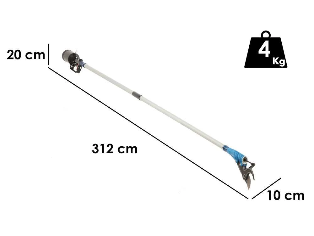 Sécateur Pneumatique De Taille Paterlini Ara 8/D - Perche Fixe De 2.5 M - à Air Comprimé 3 Sécateur Pneumatique De Taille Paterlini Ara 8/D - Perche Fixe De 2.5 M - à Air Comprimé