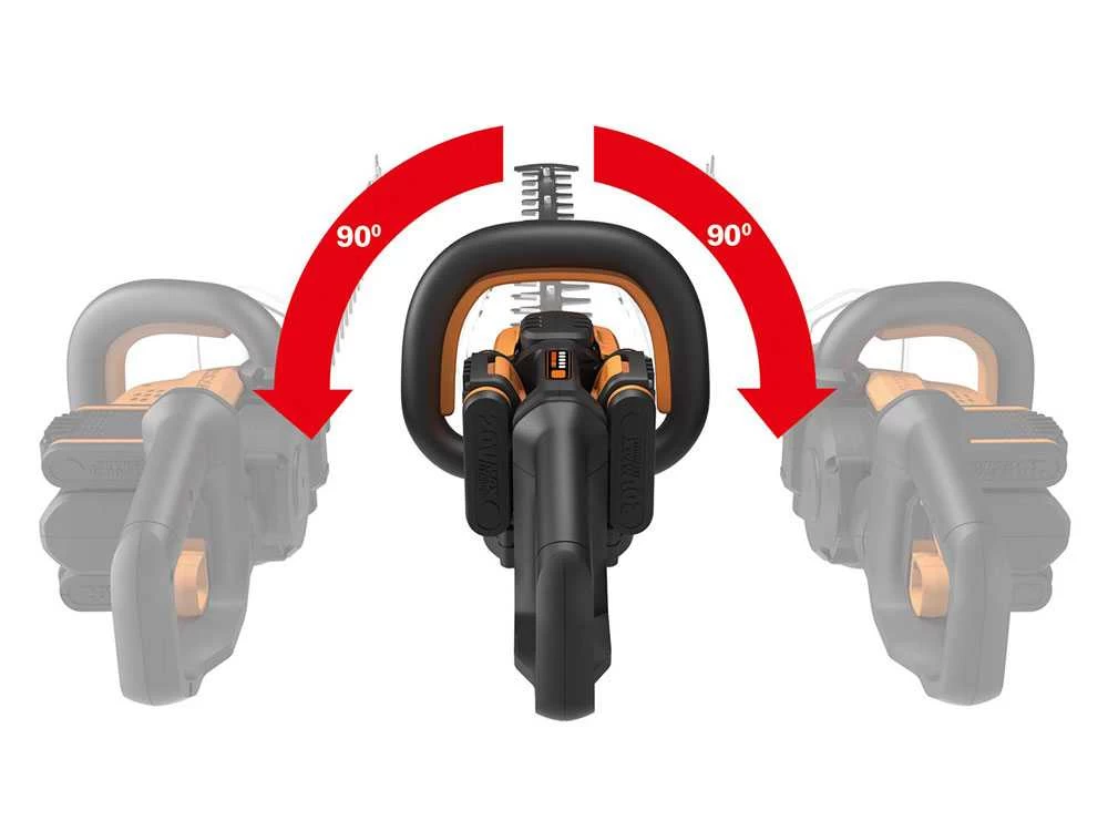Taille-haie électrique à Batterie Worx WG284E.9 - Lame 60 - REQUIERT 2 BATTERIES 20 V 4 Taille-haie électrique à Batterie Worx WG284E.9 - Lame 60 - REQUIERT 2 BATTERIES 20 V – Image 2