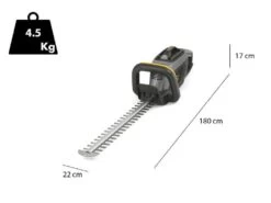 Taille-haies électrique à Batterie Alpina AHT 48 LI - Longueur De La Lame 58 Cm - Batterie Et Chargeur Inclus