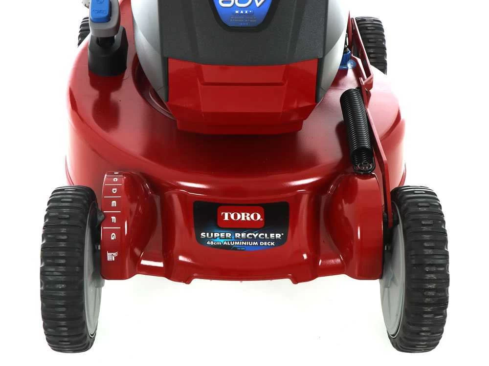 Tondeuse à Batterie TORO Super Recycler TO-21848 - 60V - 6Ah - Coupe De 48 Cm - Bac De 60 L 14 Tondeuse à Batterie TORO Super Recycler TO-21848 - 60V - 6Ah - Coupe De 48 Cm - Bac De 60 L – Image 12