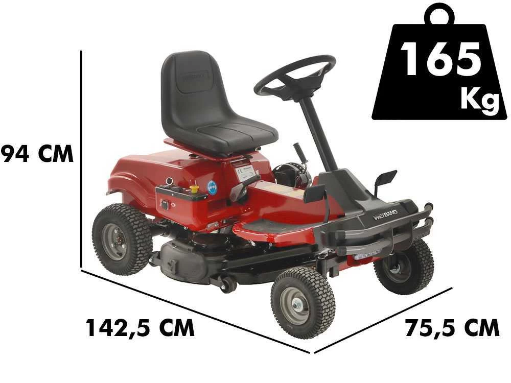 Tondeuse Autoportée à Batterie Weibang WB76E E-rider - Moteur électrique à Batterie 72V/18AH - Coupe De 76cm 4 Tondeuse Autoportée à Batterie Weibang WB76E E-rider - Moteur électrique à Batterie 72V/18AH - Coupe De 76cm – Image 2