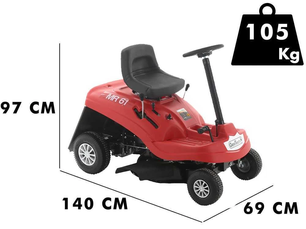Tondeuse Autoportée GeoTech MR 61 Mini Rider - Moteur De 196cm3 Avec Démarrage électrique 3 Tondeuse Autoportée GeoTech MR 61 Mini Rider - Moteur De 196cm3 Avec Démarrage électrique