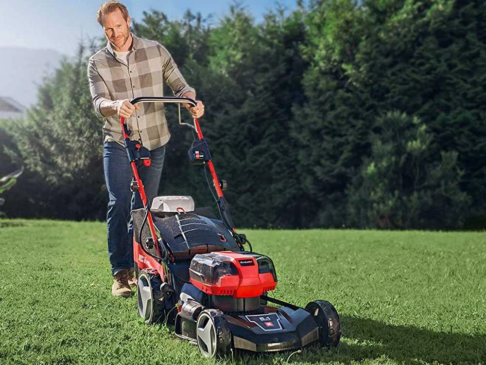 Tondeuse à Gazon à Batterie Einhell GE-CM 36/47 S HW Li - Tondeuse Autotractée 47 Cm - 4 X 4Ah 4 Tondeuse à Gazon à Batterie Einhell GE-CM 36/47 S HW Li - Tondeuse Autotractée 47 Cm - 4 X 4Ah – Image 2