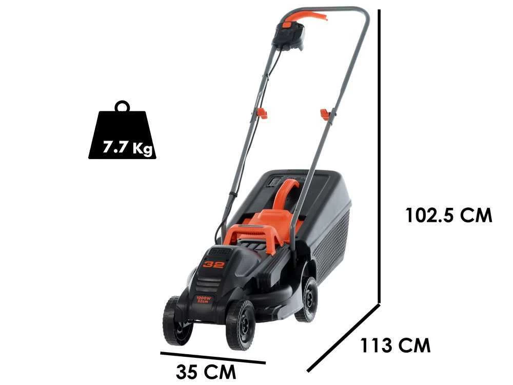 Tondeuse à Gazon électrique Black & Decker BEMW351-QS - Lame 32 Cm Puissance Max 1000 Watts 3 Tondeuse à Gazon électrique Black & Decker BEMW351-QS - Lame 32 Cm Puissance Max 1000 Watts
