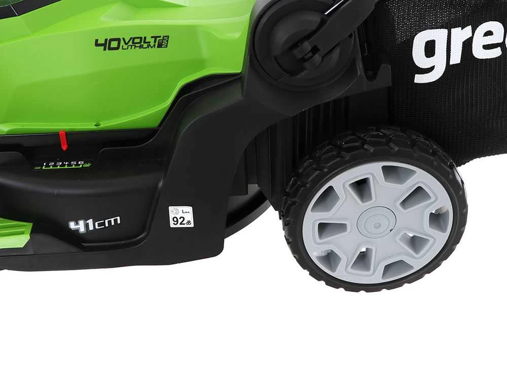 Tondeuse électrique Sur Batterie Greenworks G40LM41 40V - Cm 41 SANS BATTERIE ET SANS CHARGEUR 18 Tondeuse électrique Sur Batterie Greenworks G40LM41 40V - Cm 41 SANS BATTERIE ET SANS CHARGEUR – Image 16