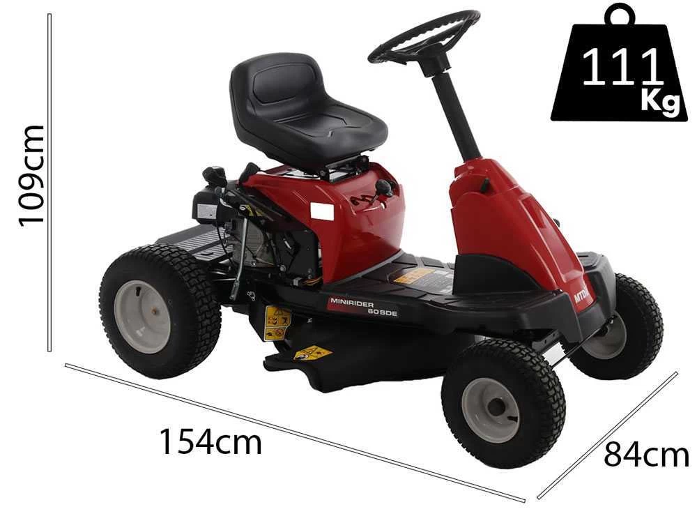 Tondeuse Rider MTD SMART Minirider 60 SDE - MTD ThorX 196cc - Démarrage électrique 3 Tondeuse Rider MTD SMART Minirider 60 SDE - MTD ThorX 196cc - Démarrage électrique