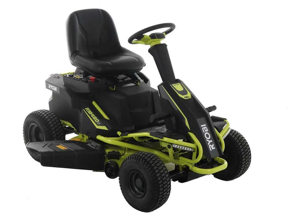 Tracteur Tondeuse à Batterie Ryobi RM480E - Coupe Mulching - Éjection Latérale - 4 X 12V Au Plomb Liquide 14 Tracteur Tondeuse à Batterie Ryobi RM480E - Coupe Mulching - Éjection Latérale - 4 X 12V Au Plomb Liquide – Image 12