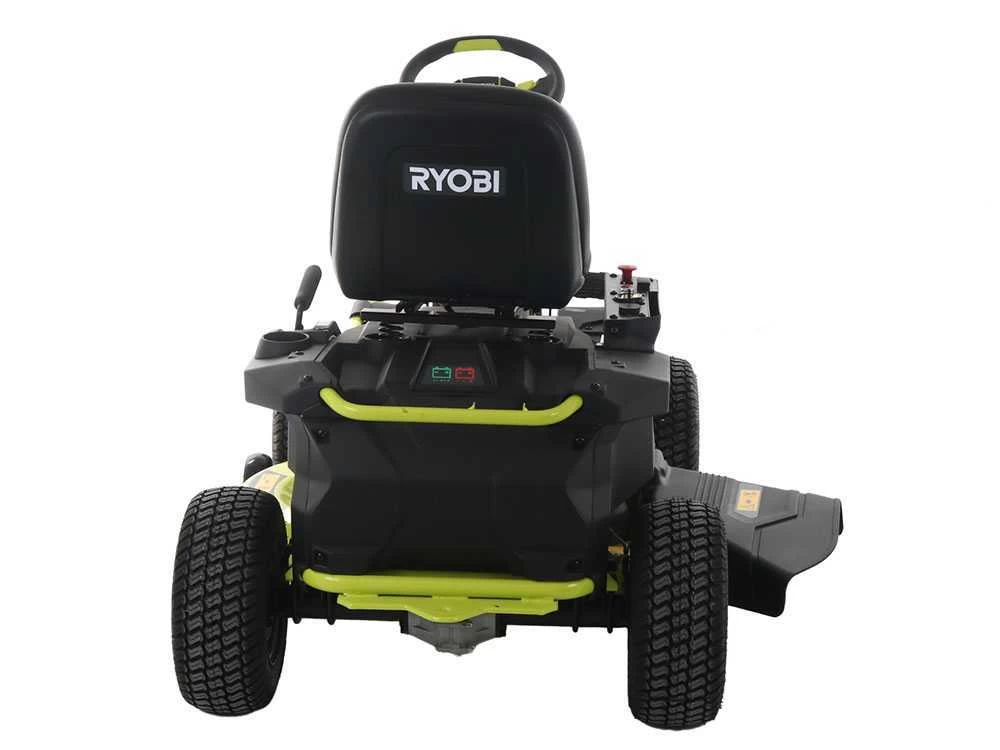 Tracteur Tondeuse à Batterie Ryobi RM480E - Coupe Mulching - Éjection Latérale - 4 X 12V Au Plomb Liquide 17 Tracteur Tondeuse à Batterie Ryobi RM480E - Coupe Mulching - Éjection Latérale - 4 X 12V Au Plomb Liquide – Image 15