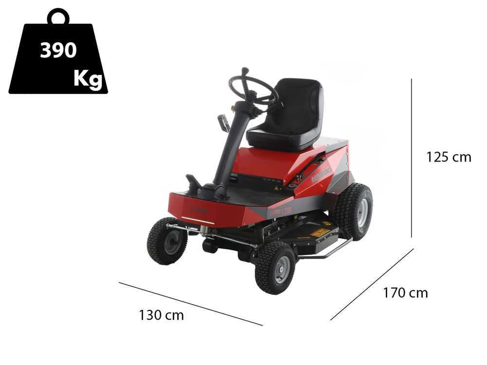 Tracteur Tondeuse électrique CaRINO - Moteur à Batterie 48V/200 Ah - Largeur De Coupe 95 Cm - Roues 3 Tracteur Tondeuse électrique CaRINO - Moteur à Batterie 48V/200 Ah - Largeur De Coupe 95 Cm - Roues
